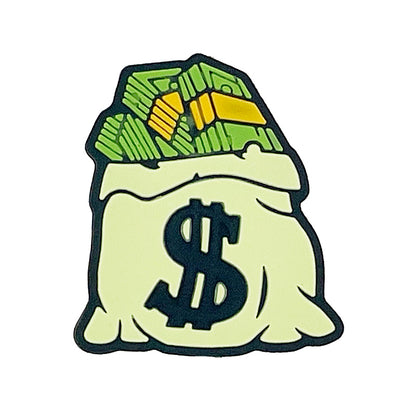 20pcs Silicone Focal Beads Money Bag Filled with Cash Design