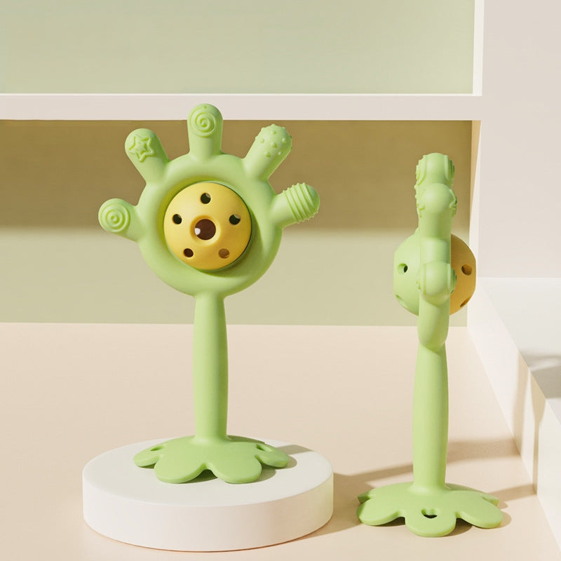 Silicone Baby Teething Toy Palm Ringing Teether for Infant 2