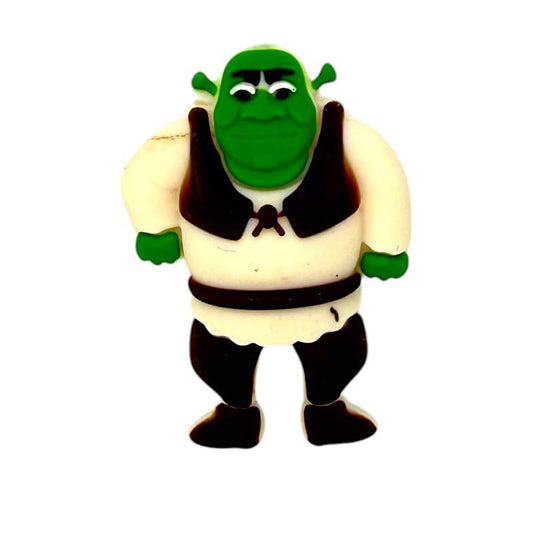 20Pcs Silicone 3D Focal Beads Green Headed Monster Front Facing