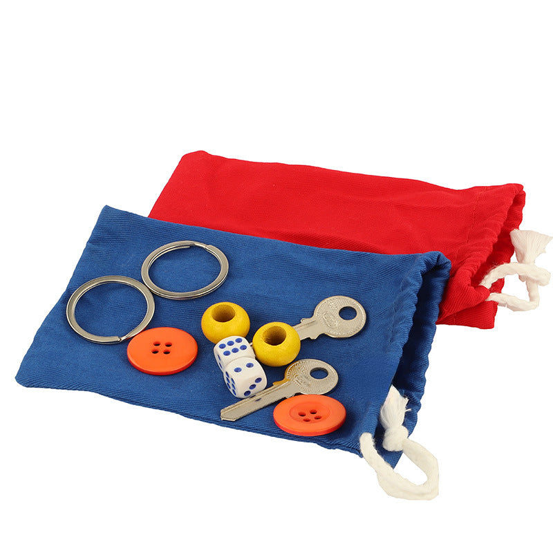 Cloth Montessori Toys Mystery Bag Familiar Items Sensory Toy