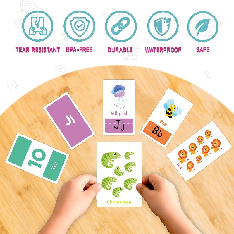 Educational Paper Flash Cards Learning Colors Numbers Shapes for Toddlers 3