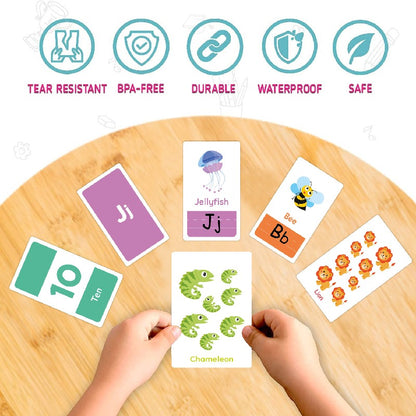 Educational Paper Flash Cards Learning Colors Numbers Shapes for Toddlers 3