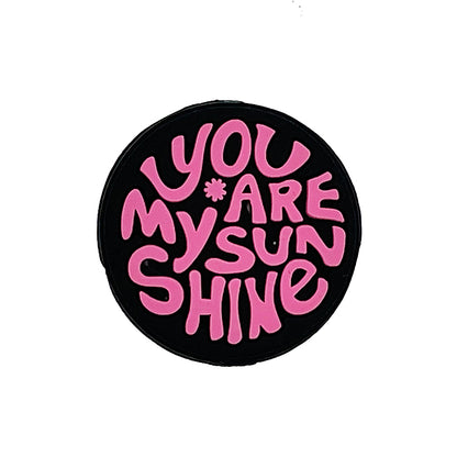 20pcs Silicone Focal Beads You Are My Sunshine Raised Text Design 2