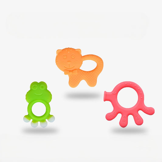 Animal Silicone Teething Toy Frog Octopus Cat for Baby