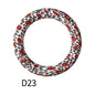 65mm Printed Silicone Beads Ring Shape Printed Design 29