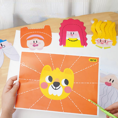 Paper Montessori Toys Educational Cutting Activity for Kids