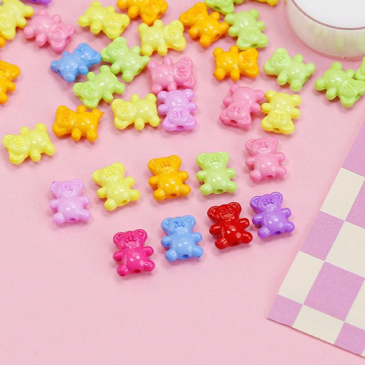 20pcs 12x14mm Bear Acrylic Beads Jewelry Making Craft Supplies