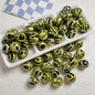 10pcs 16mm Zebra Stripe Round Acrylic Beads UV Finish 12