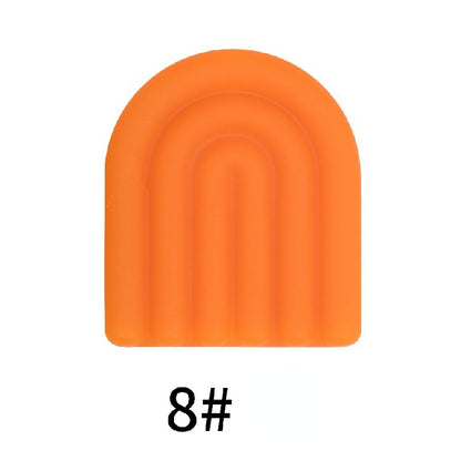 20pcs Silicone Focal Beads Arch Solid Color Design 7