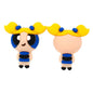 Silicone 3D Focal Beads Girl Yellow Hair Side Profile
