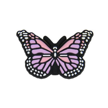 20pcs Silicone Focal Beads Butterfly Colorful Pattern Design 3