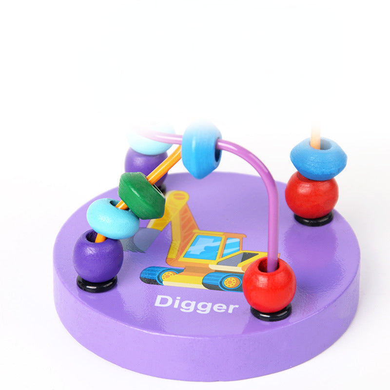Wooden Mini Animal Bead Maze Educational Toy for Toddlers 3