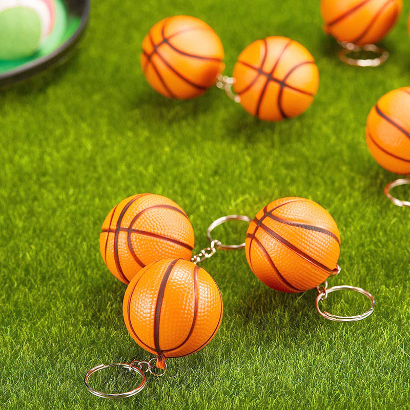 PU Squishy Sports Ball Keychain Sensory Stress Toy 4cm 2