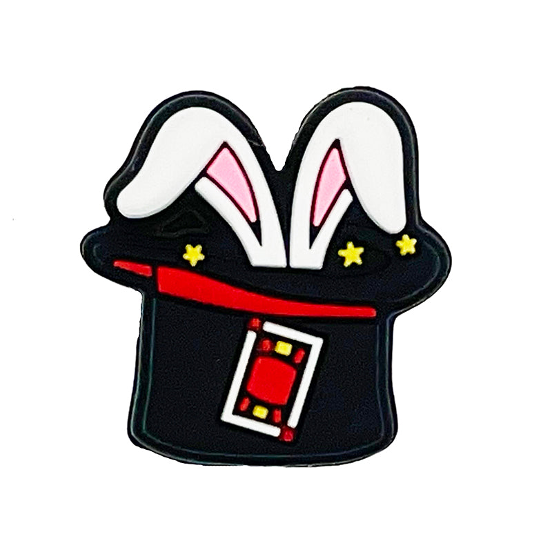 20pcs Silicone Focal Beads Magic Hat With Bunny Ears 2