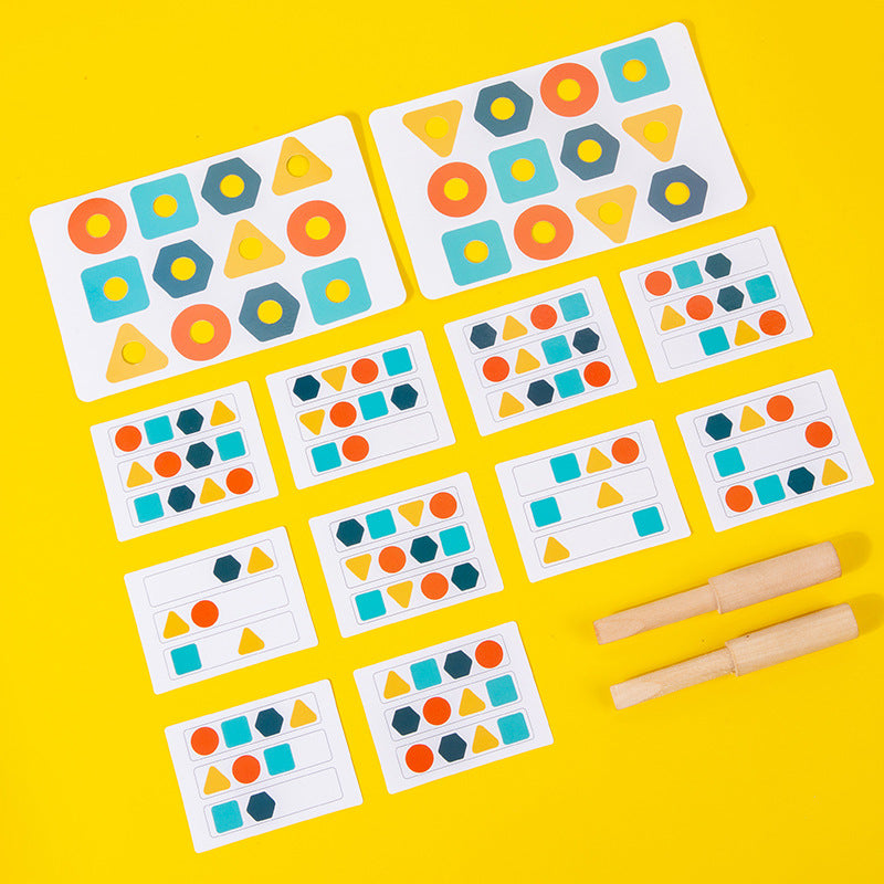 Wooden Double Screwing Montessori Toys Educational Fine Motor Skills 5
