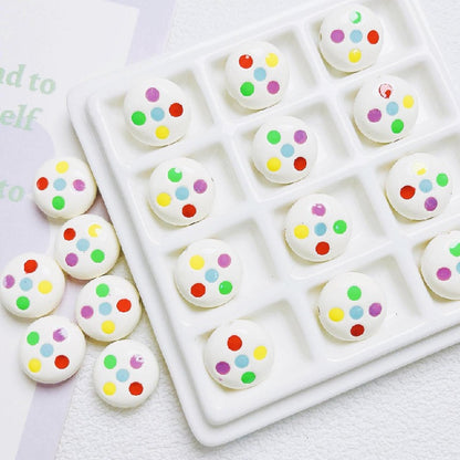10pcs 16mm Palette Flat Acrylic Beads DIY Craft Jewelry Making 9