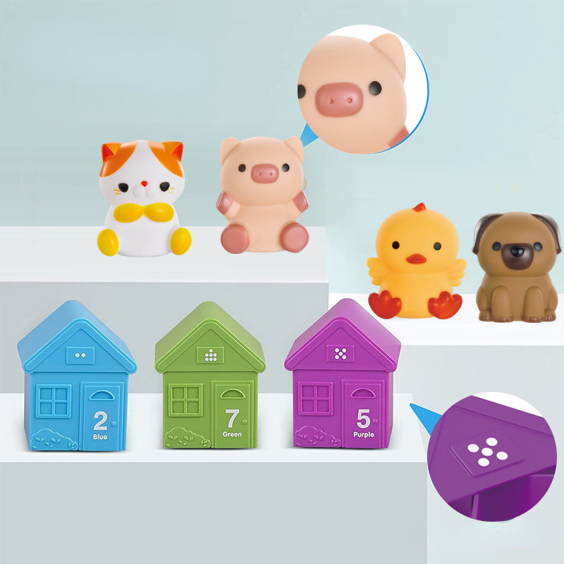 Soft Rubber Farm Animal Pairing Montessori Toys Educational Toy 5