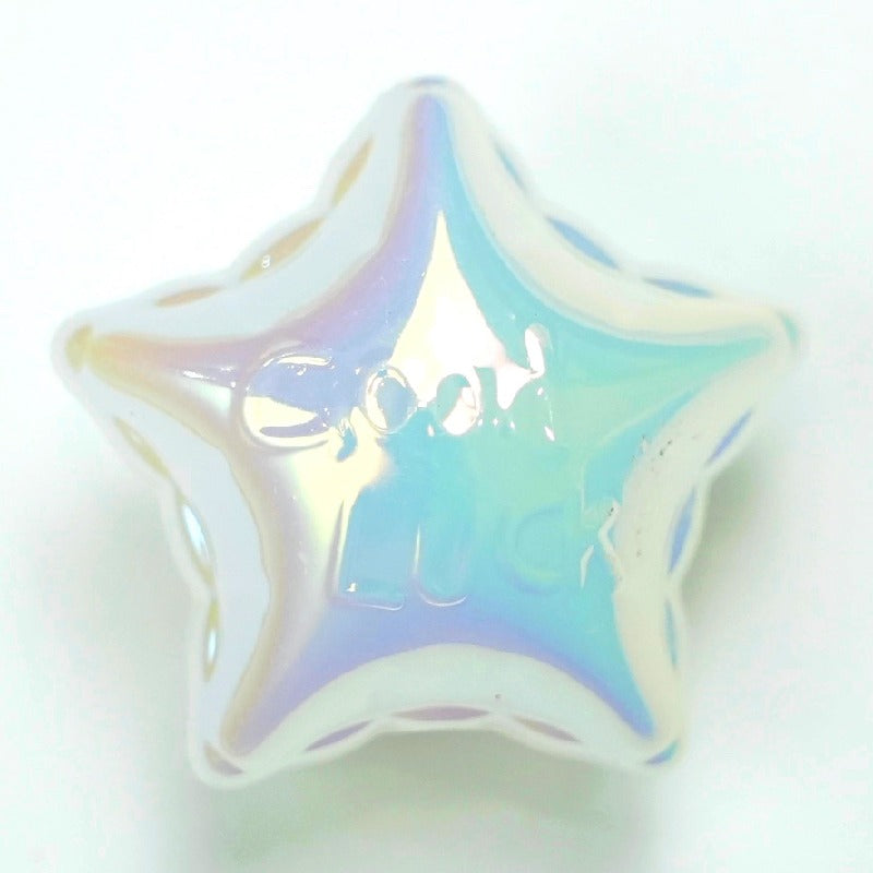 50pcs 25x16mm UV Finish Jelly Five-Pointed Star Acrylic Beads 5