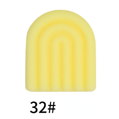 20pcs Silicone Focal Beads Arch Solid Color Design 13