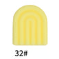 20pcs Silicone Focal Beads Arch Solid Color Design 13