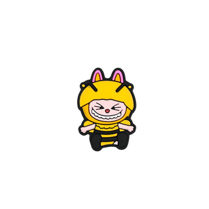 20Pcs Silicone Focal Beads Bee Character Sitting Pose