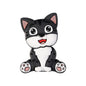 20Pcs Silicone 3D Focal Beads Dark Cat Sitting Pose 10