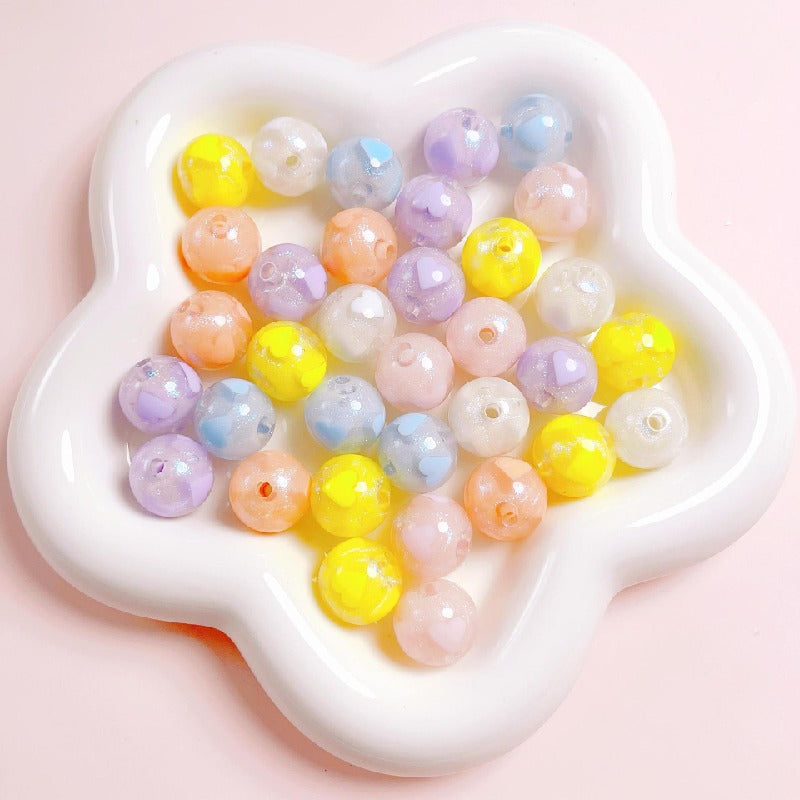 10pcs 16mm Candy Heart Acrylic Beads DIY Bracelet Making 3