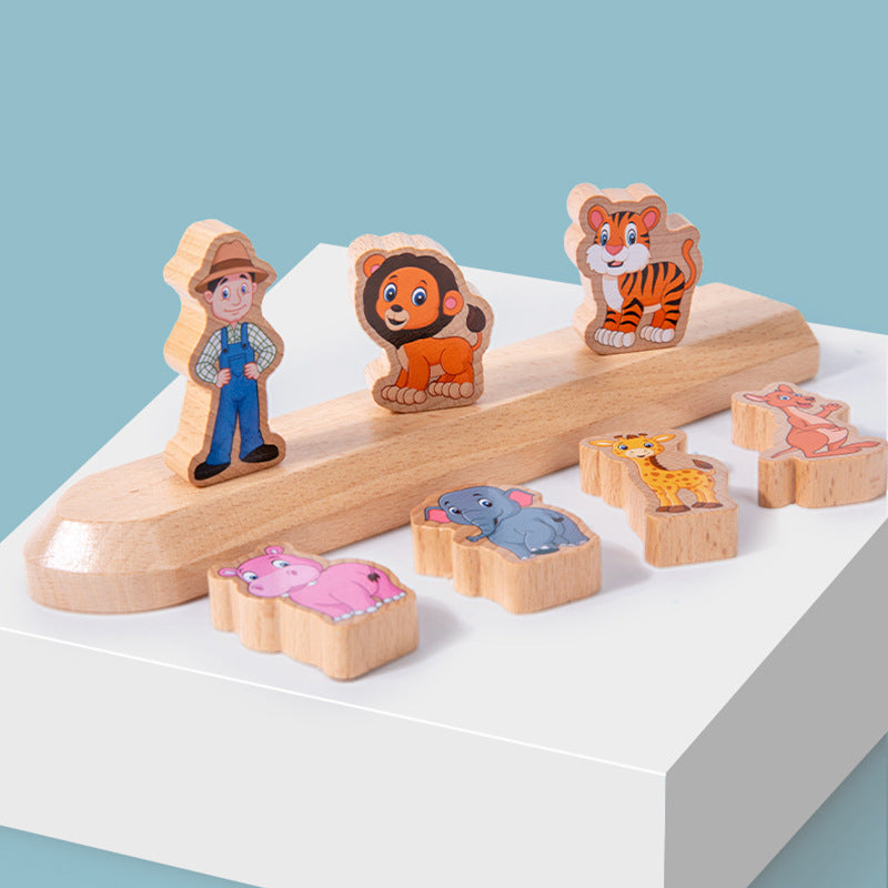 Wooden Noah's Ark Board Game Montessori Toys 4