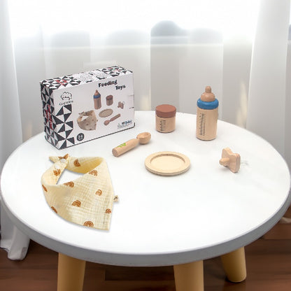 Wooden Simulation Milk Bottle Montessori Toys for Toddlers 6