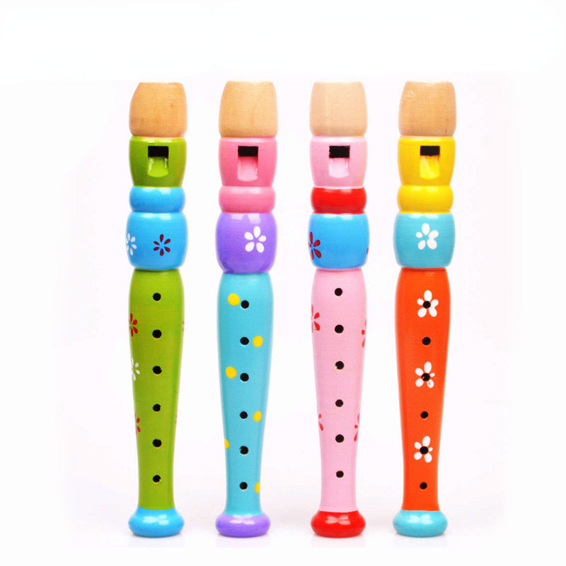 Wooden Short Flute Orff Musical Instrument Educational Toy 2