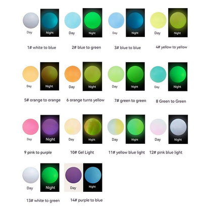 50pcs Glow in Dark Silicone Beads 12mm 14mm 15mm 17mm Multi Color 2