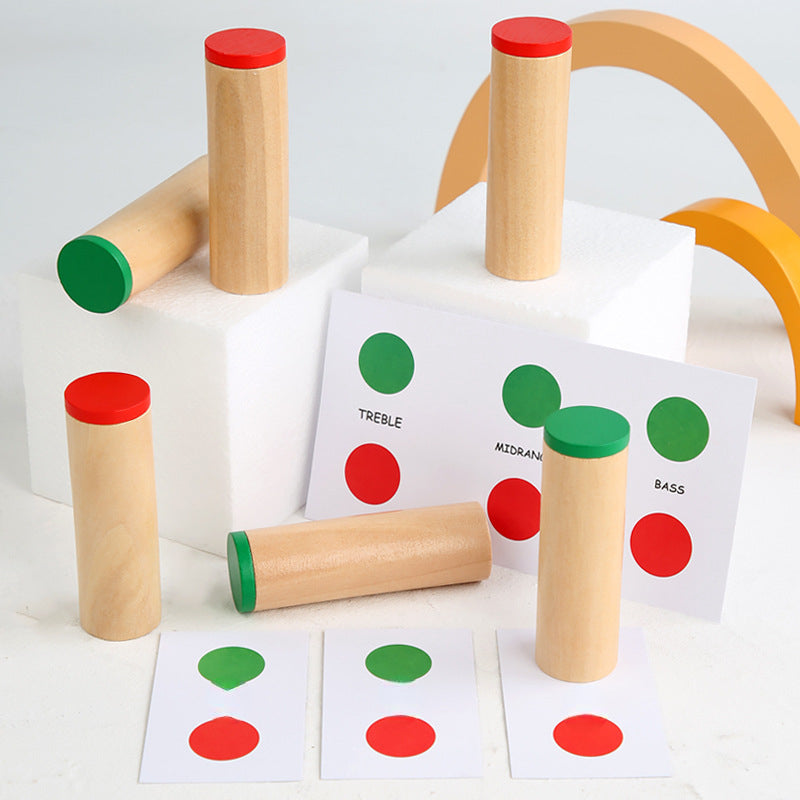 Wooden Sound Cylinder Montessori Toys Sorting Educational Toy 5