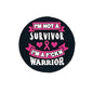 20pcs Silicone Focal Beads Survivor Warrior Text Design