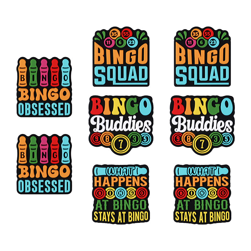 Silicone 3D Focal Beads Bingo Game Team with Number Detail 10