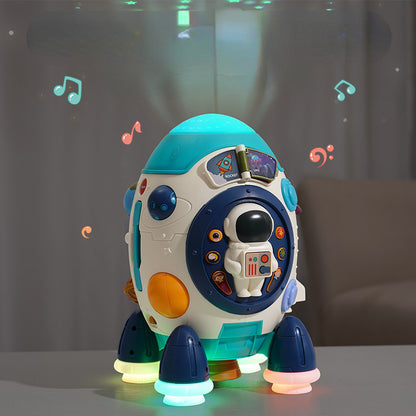 Plastic Kids Aviation Rocket Music Drum Educational Toy 3