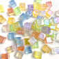 50pcs 14mm Colorful UV Finish Cube Acrylic Beads Jewelry Making 13