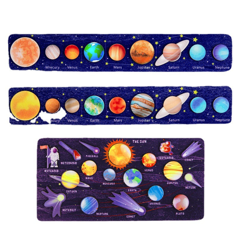 Solar System Wooden 3D Puzzle Educational Toy for Kids