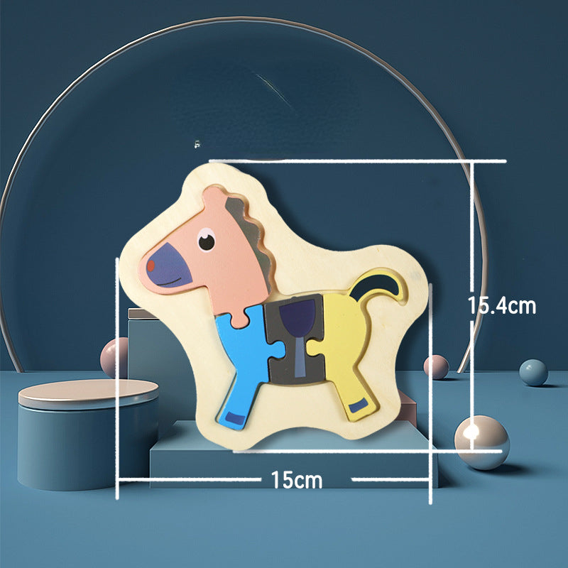 Wooden 3D Animal Puzzle Educational Toy for Kids 18