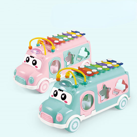 Plastic Bus Xylophone Toy Musical Instrument for Baby Early Education