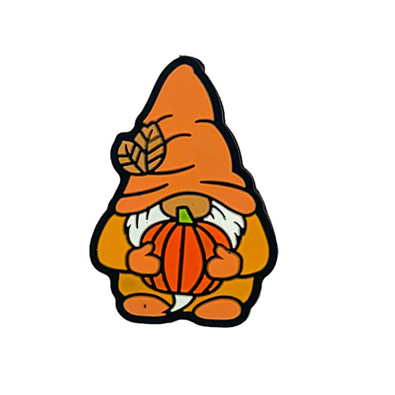 Silicone Focal Beads Pumpkin Gnome Autumn Leaf Hat Holding Pumpkin