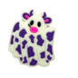 20pcs Silicone Focal Beads Halloween Cow Ghost Purple Spot Design