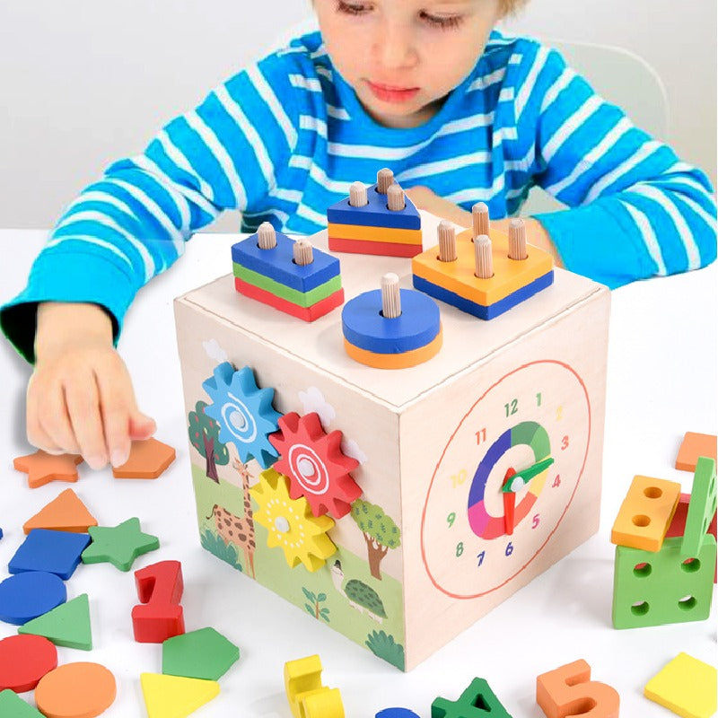 Wooden Multi-Function Coin Box Montessori Toys 3