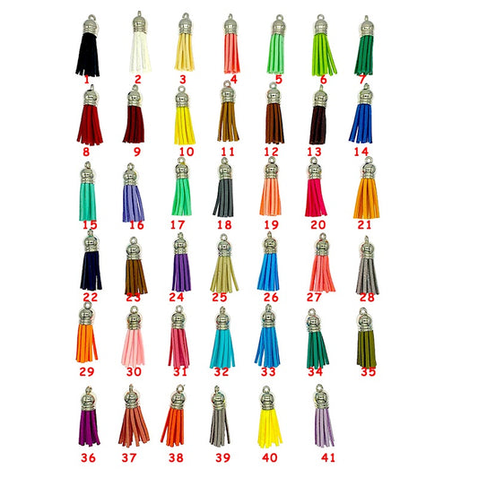 100pcs Leather Keychain Tassels Bulk for Crafts Acrylic Blanks Charms