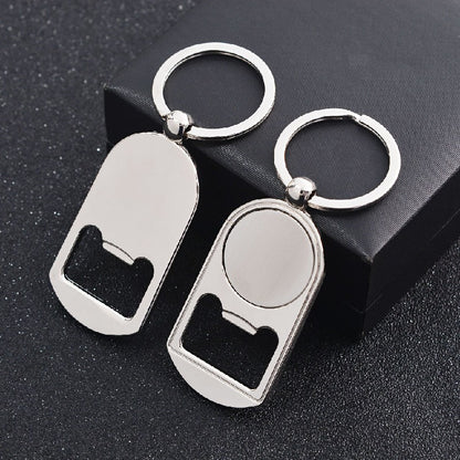 Metal Bottle Opener Sublimation Keychain Zinc Alloy Design 6