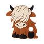 Silicone Highland Cow Teething Toy for Baby