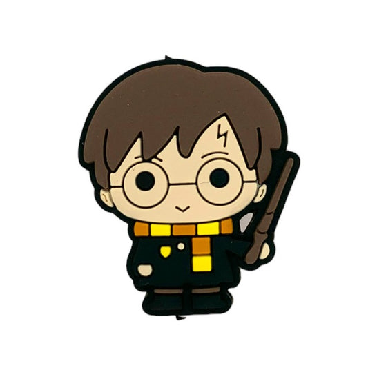 20pcs Silicone Focal Beads Boy Glasses Lightning Scar Holding Wand