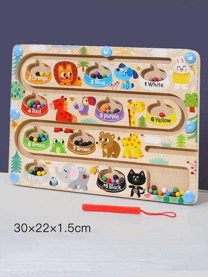 Wooden Montessori Toys Magnetic Counting Color Classification for Kids 3