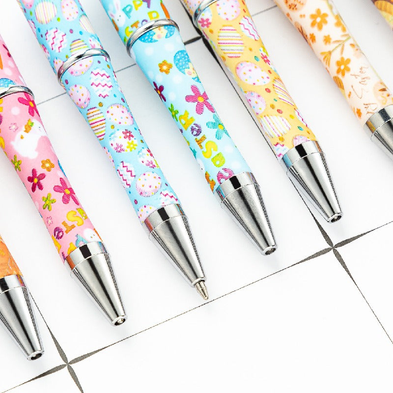 Easter Bunny Print Beadable Ballpoint Pens DIY Craft Supplies 3