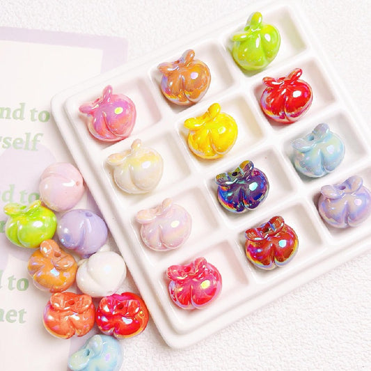 10pcs 16mm Peach Acrylic Beads Jewelry Making Craft Supplies