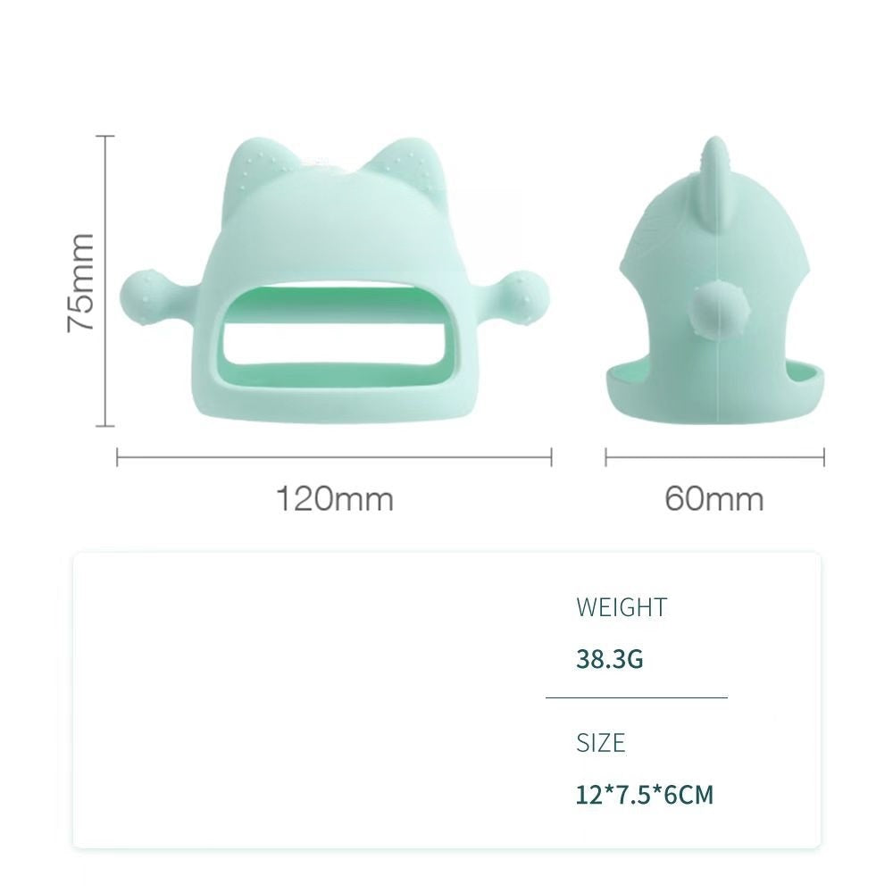 Silicone Baby Teether Toy Little Kitty Puppy Unicorn Bee Shapes 2